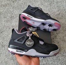 Air Jordan IV Golf, Black/Fire Red-Cement Grey