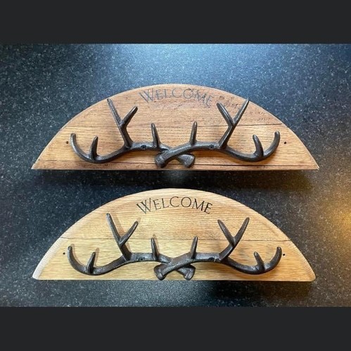 Cast iron antler coat hanger - antler,