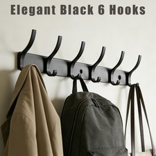 12 Hooks Aluminum Wall Mounted