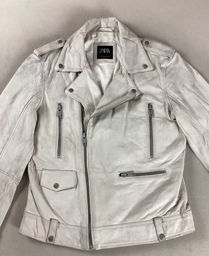 Zara leather biker jacket - biker,