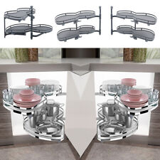 Kitchen Cabinet Cupboard Corner Pull Out Shelf Carousel Storage Rack Soft Close