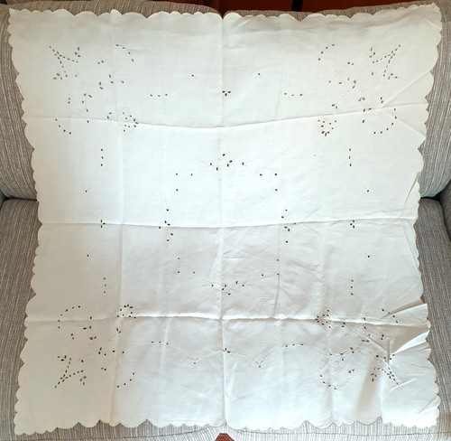 Vintage white linen - white,