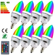 1-4Pcs E14 E12 RGB LED Light