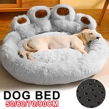Dog Bed Cat Beds Soft Washable Fleece Puppy Cushion Warm Pet Basket Large Dog UK
