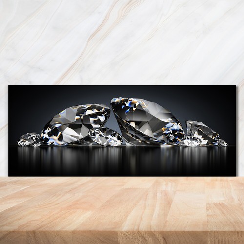 Kitchen glass splashback - kitchen,