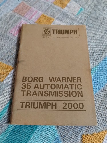 Triumph 2000 service training - triumph,