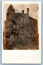 Winnebago MN Postcard RPPC Photo Parker College Campus Building c1910's Antique