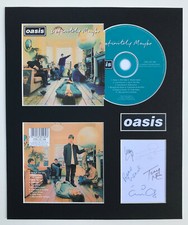 OASIS - Signed Autographed - DEFINITELY MAYBE - Album Display