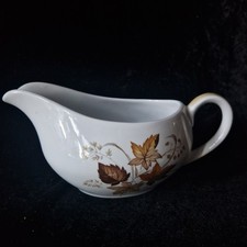 Vintage Alfred Meakin Glo-White Gravy Boat "Autumn Leaves"