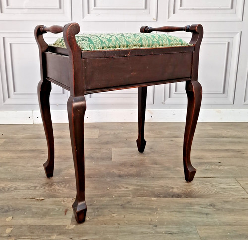 Antique piano stool mahogany - antique,