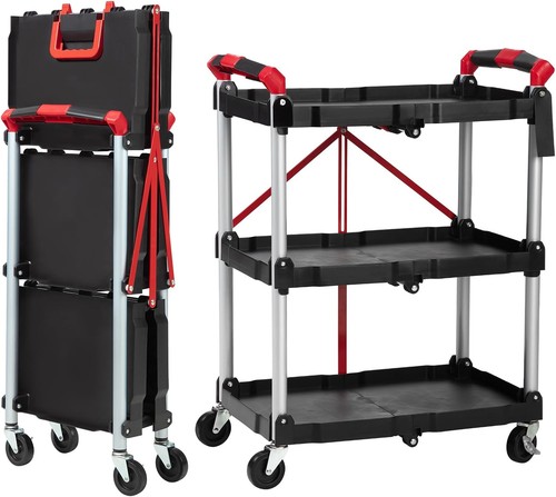 Tier folding tool trolley - 3-tier,