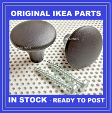 Ikea KOPPANG RAKKESTAD knobs & screws x2 black new ORIGINAL parts