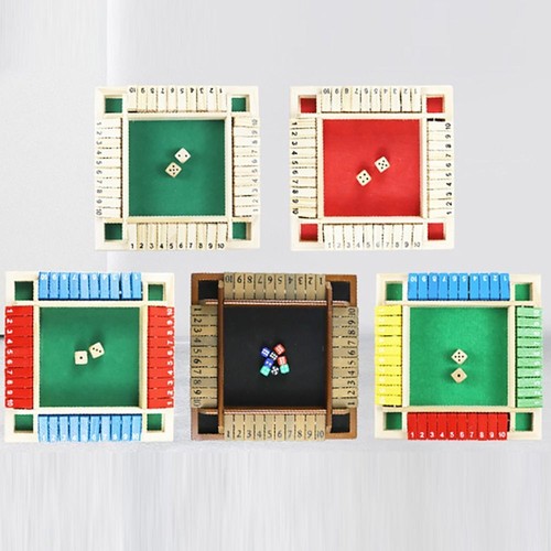 Players shut the box - players, wooden