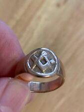 Masonic 9ct Ring Size R (2 Rings Made Into One, No Hallmark) 