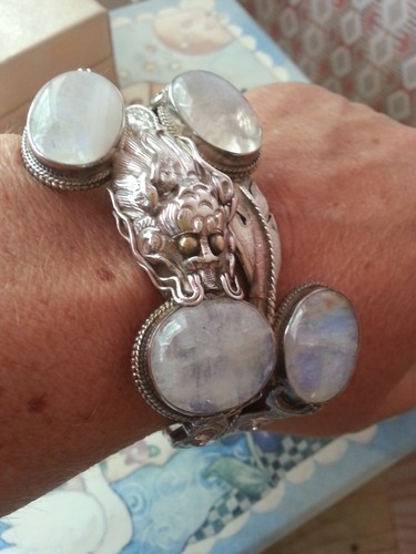 925 silver hinged bangle with - silver,