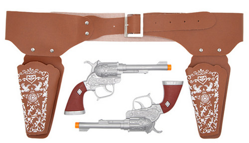 Cowboy guns with - belt, &