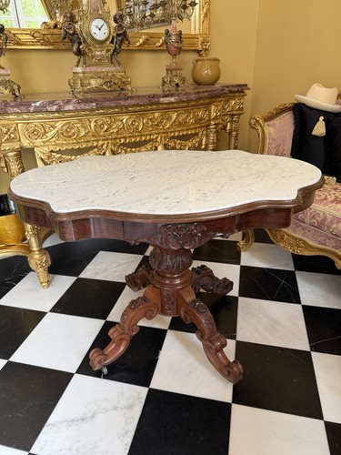 French marble console turtle - console,