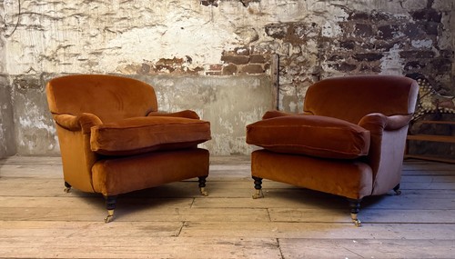 Pair george smith armchairs - of,