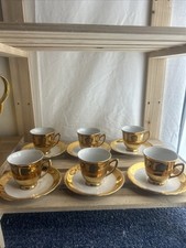 1950s Set Of 6   24 Carat Gold