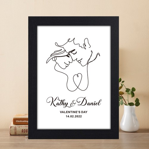 Personalised art printed card - art,