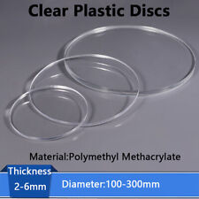 Clear Plastic Discs Polymethyl Methacrylate Round Disc Thick 2-6mm Dia 100-300mm