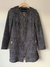 Zara Navy & White Textured Zip