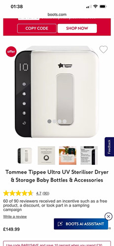 Tommee tippee ultra - tommee, uv