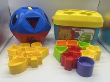 Tupperware Shape-O-Ball Shape Sorter Vintage 8 shapes Only & Fisher price Shapes