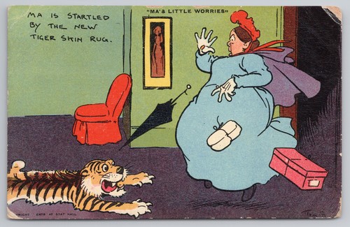 Postcard antique comic - comic, tom