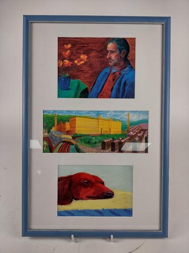 David hockney framed triple - david,