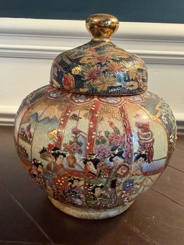 Satsuma ginger jar with - satsuma,