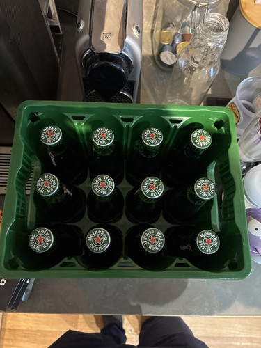 Heineken beer crate and ice - beer,