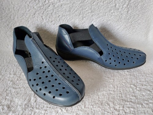 Rohde navy leather elasticated - rohde,