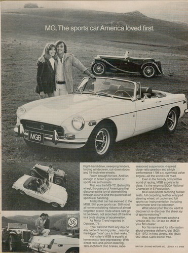 1972 mgb sports car - 1972,