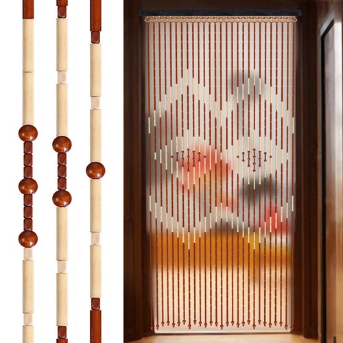 Wooden beaded bamboo door - bamboo,