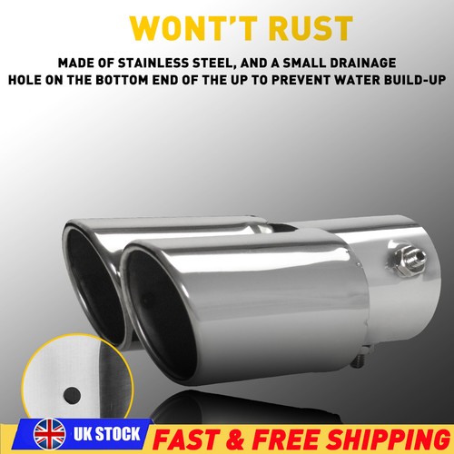 Silver stainless steel exhaust - stainless,