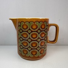 Vintage Retro 70s Hornsea Bronte Pattern Pottery Large Milk Jug Pitcher Ceramic
