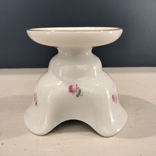 Vtg Wien Augarten Vienna Bone China Candle Holder Roses Ltd Ed Gold Rim Austria