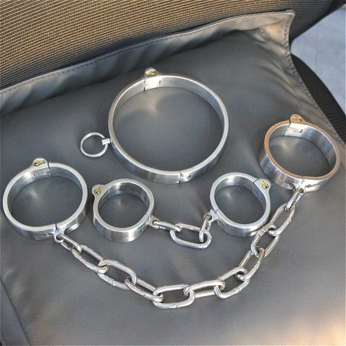 Stainless steel handcuffs - steel,