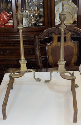 Federal style andirons - style, for