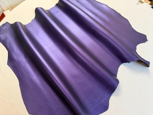 Pearled purple leather hides - purple,