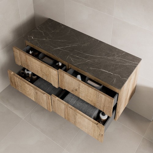 1200mm oak grey marble - oak, vanity