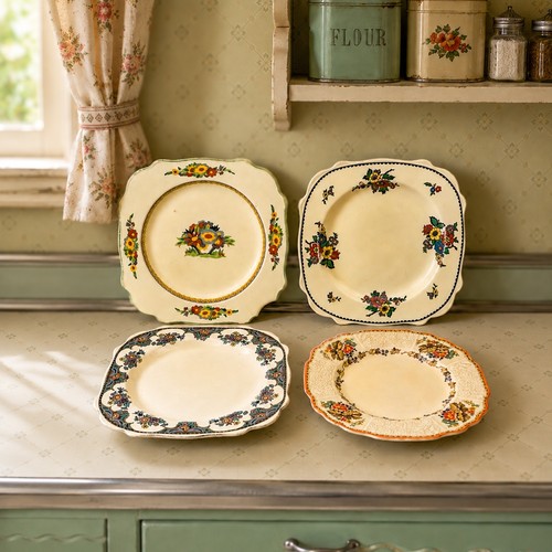 1930s art deco floral side - art,