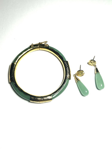 Vintage jade bracelet - jade,