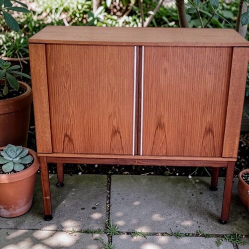 Retro teak double cupboard - retro,
