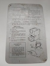 WW2 BRITISH ARMY MILITARY RADIO WIRELESS SET 38 WS38 MK3 METAL INSTRUCTIONS