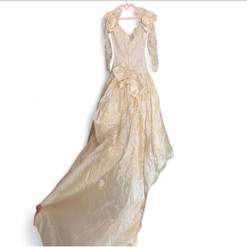 Vintage 80s lace wedding - vintage,