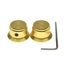 2pcs Metal Aluminium Pot Knobs 1/4" Top Hat Knobs Bell Knobs for Guitar/Bass