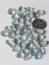 Seaham Ice Grey Sea Glass Small Size Tiny Perfect For Crafts 20g