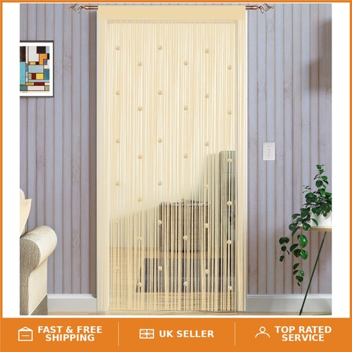 Stylish beige beaded curtain - stylish,